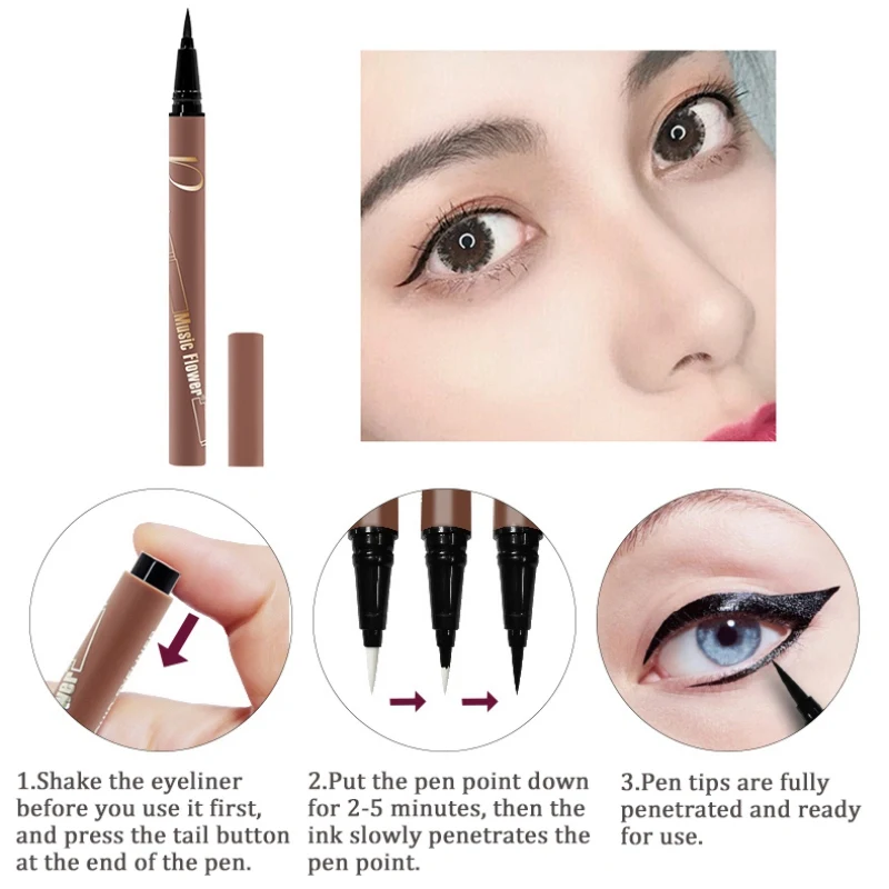 Прецизионный комплект подводок для глаз черный карандаш Водонепроницаемая