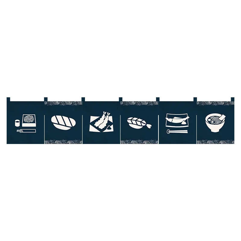 

Japanese Restaurant Kitchen Short Door Curtain Sushi Restaurant Decoration Curtain Partition Curtain Samll Hanging Curtain