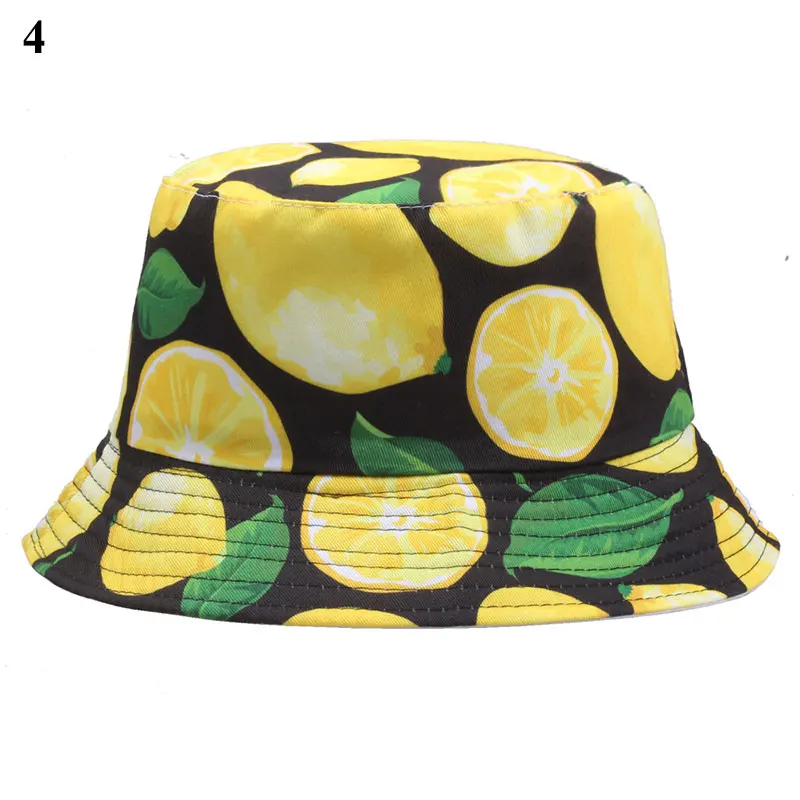 

2021 Fashionable Unisex Pineapple Printed Bucket Hat Women Men Fishing Fisherman Hat Summer Outdoor Panama HipHop Cap Ins