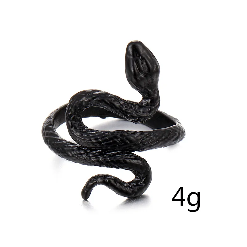 

1 Piece New Retro Punk Exaggerated Spirit Snake Ring Fashion Personality Stereoscopic Opening Adjustable Ring Jewelry