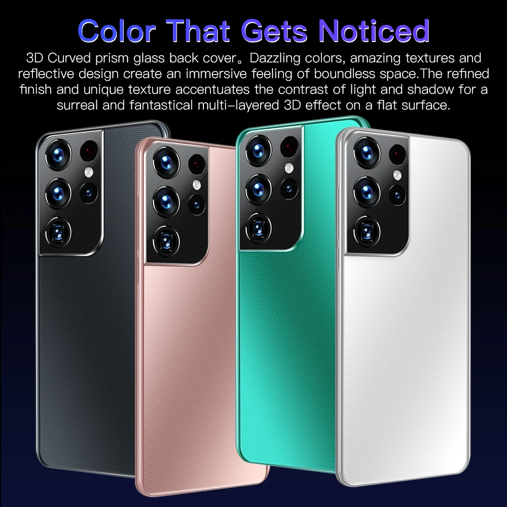 

Global Version Smartphone Galxy S21 Ultra 6.7 Inch 16G 512GB 24MP+48MP Android 11 Qualcomm 888 MTK6889 4G 5G cell mobile phone