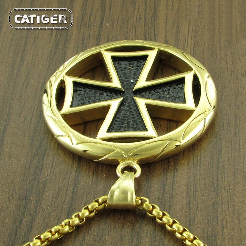 Бесплатная доставка винтажное ожерелье из нержавеющей стали 316L золотистого