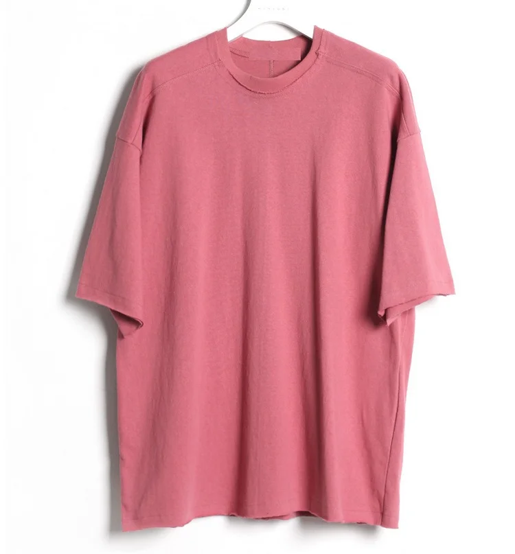 

Solid color with short sleeve men's loose T-shirt trend Korean version medium sleeve bottom coat simple Harajuku Style Men's bod
