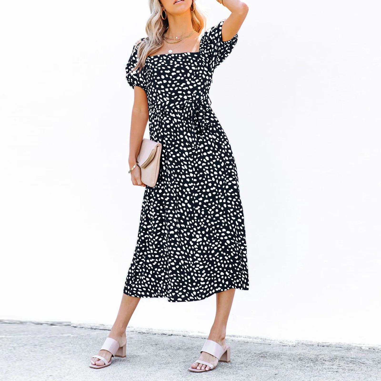 

Women Dresses Summer 2021 Sexy Floral Print Boho Beach Dress Ruffle Short Sleeve A Line Mini Dress Wrap Sundress Robe