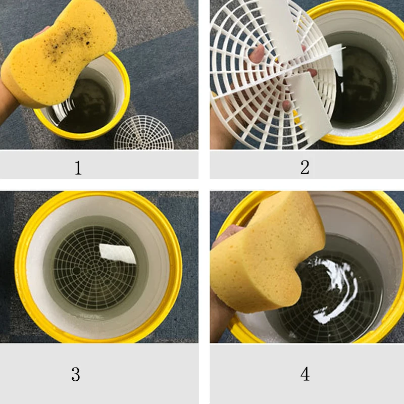 

26cm/23.5cm Car Wash Grit Guard Insert Washboard Water Bucket Filter Scratch Dirt Filter Sponge Car Cleaning Tool