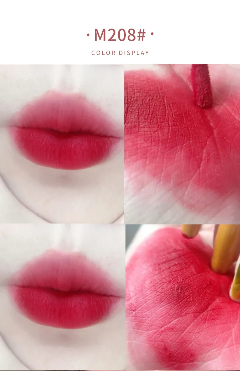 8 Colors Waterproof Matte Nude Lipstick Pigment Long Lasting Lip Gloss Women Makeup Lipgloss Peach Color | Красота и здоровье