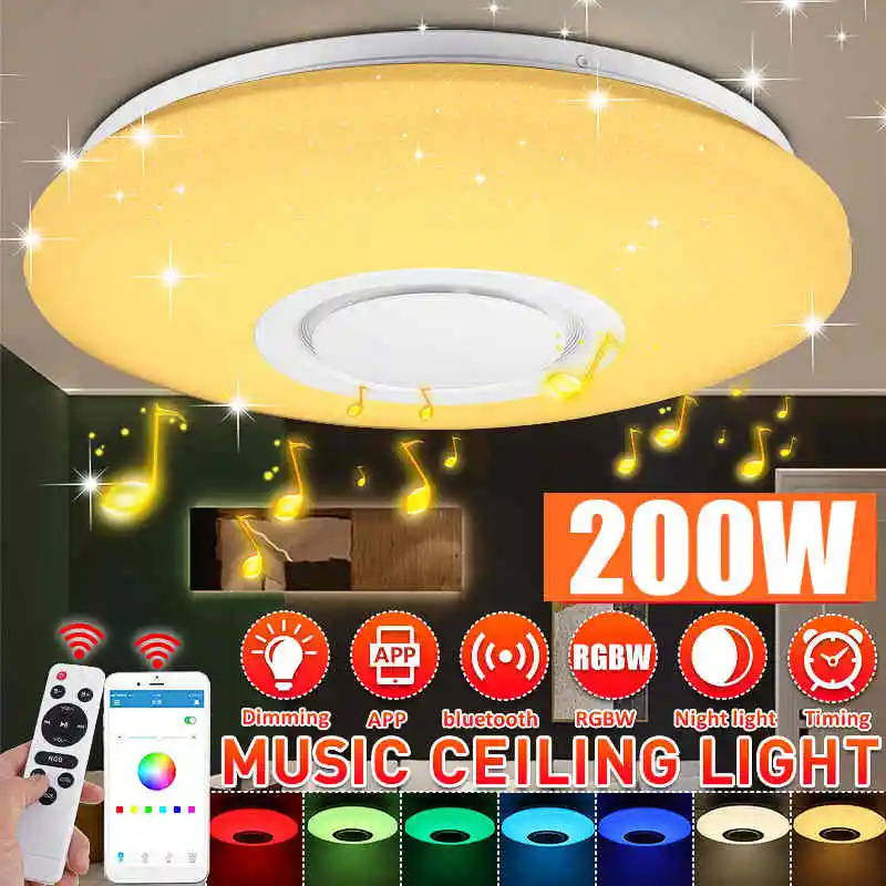 

Modern LED Ceiling Lights 200W Remote Control Home Lighting APP Bluetooth Music Light Bedroom Living Room Decoration Smart lamp