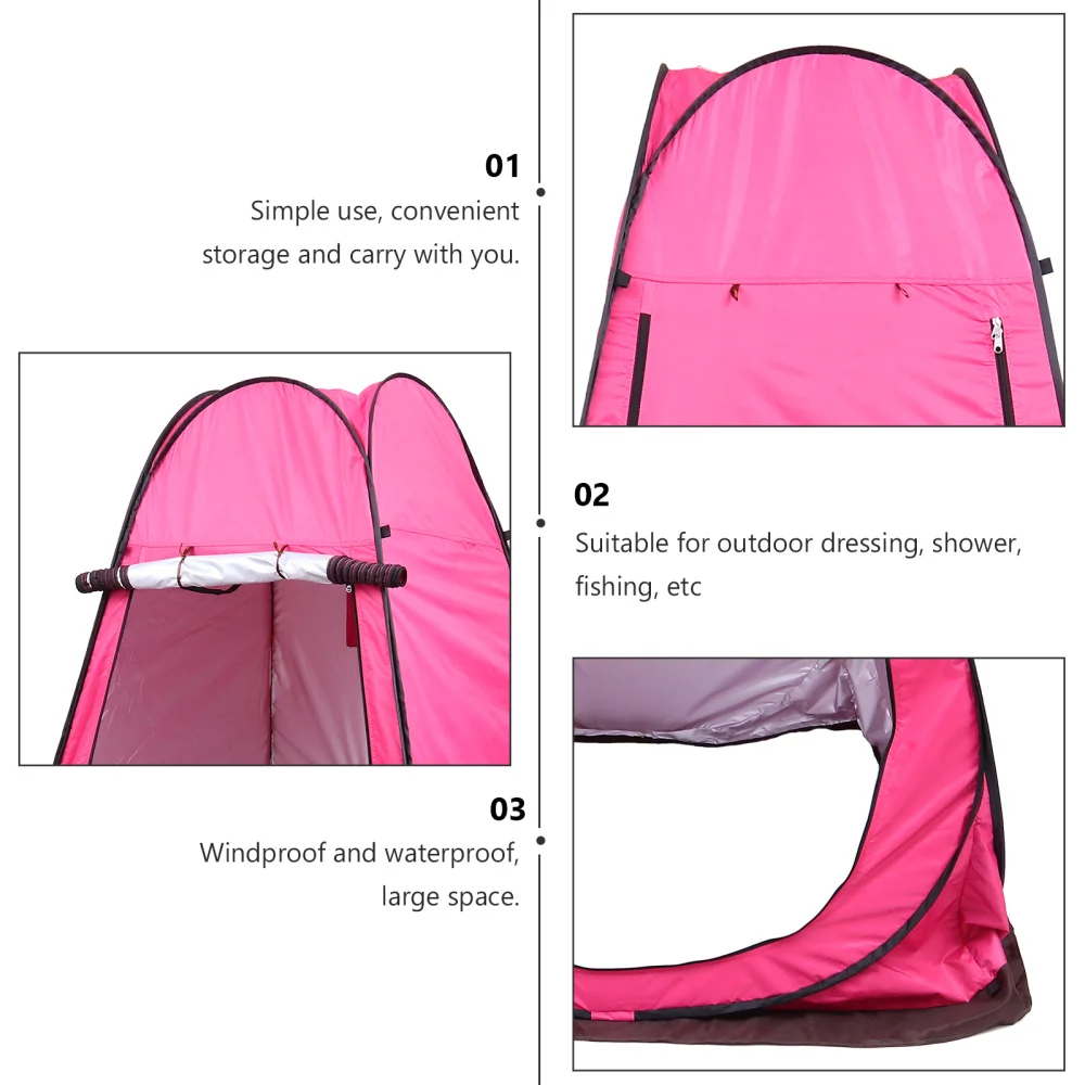 

Outdoor Shower Room Portable Privacy Shower Toilet Camping Tent With Bag