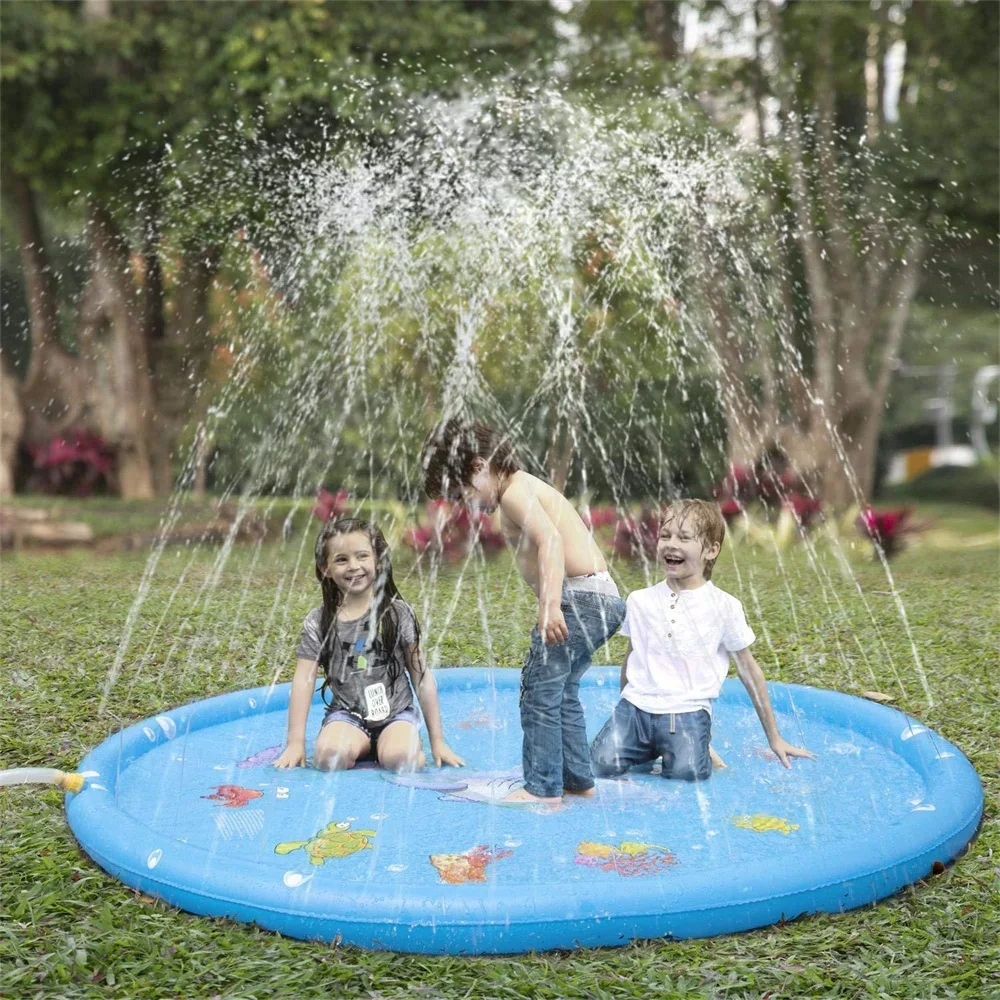 

Pet Sprinkler Pad Play Cooling Mat Swimming Pool Inflatable Water Spray Pad Mat Tub Summer Cool Dog Bathtub for Kids Dogs