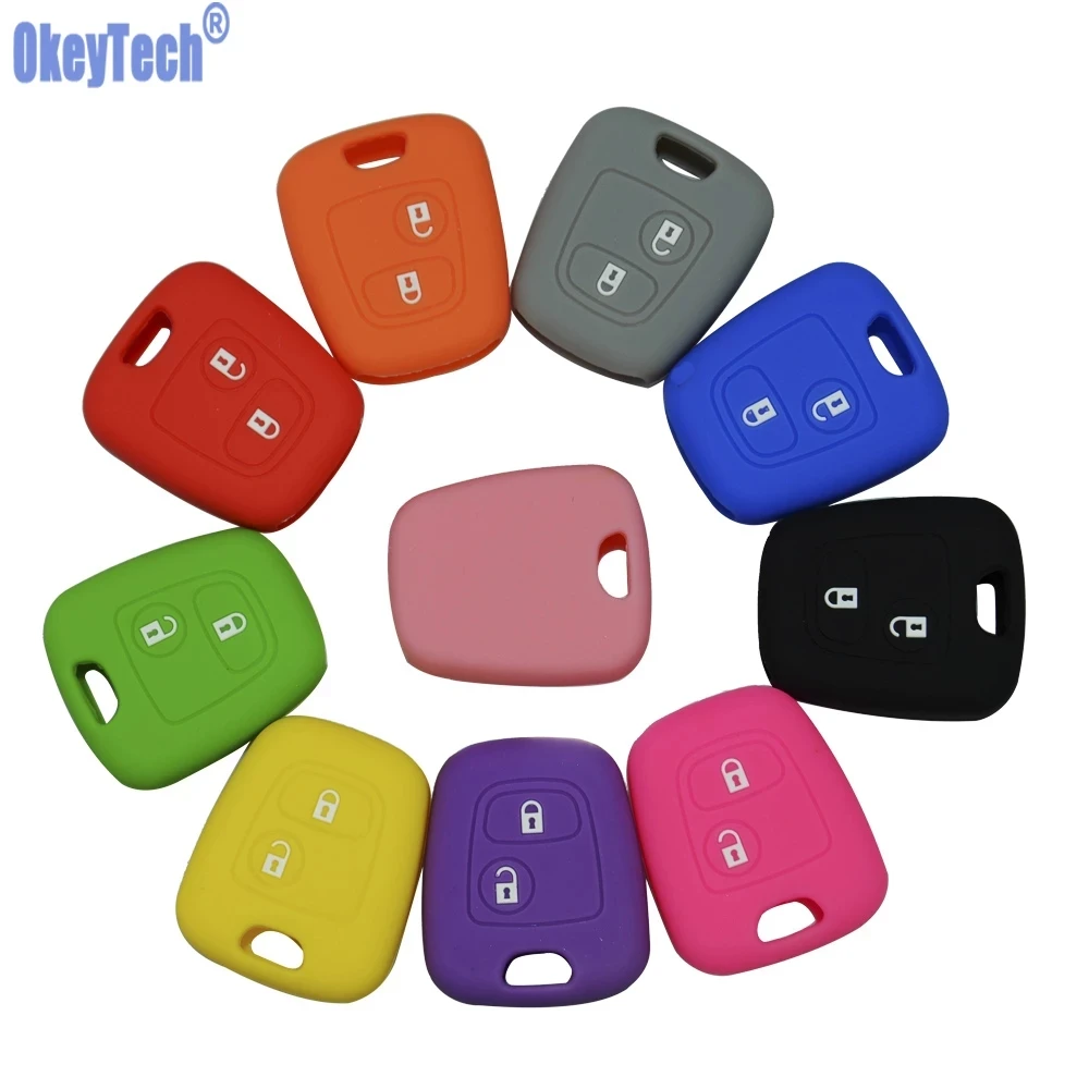 OkeyTech силиконовый Автомобильный держатель для ключей Peugeot 206 307 207 408 Citroen C2 C3 C4