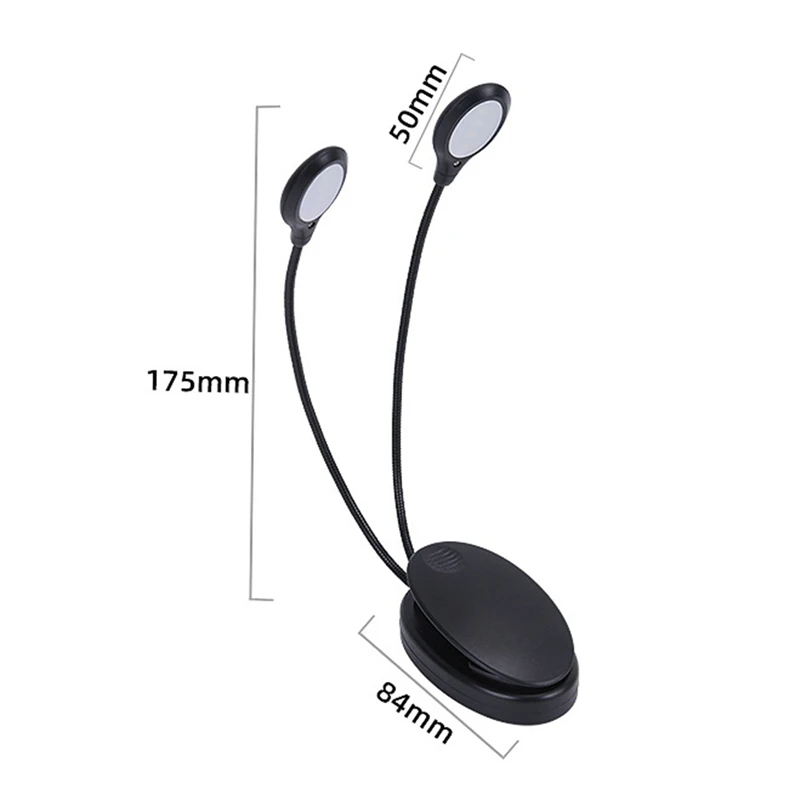 

Eye-Cared Music Stand Light 8 Light Clip on Bed Reading Book Lamp At Night Perfect for Kids & Music Piano Players