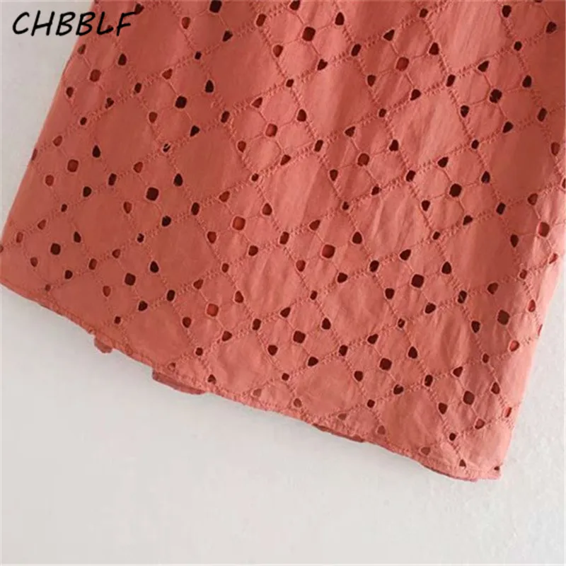 CHBBLF женское шикарное платье с вышивкой v образным вырезом рукавом фонариком