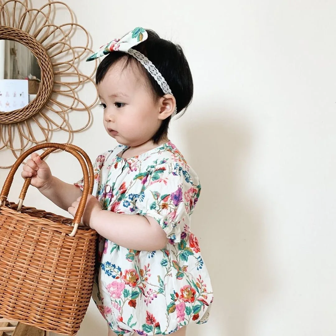 Боди для малышей лето 2020 новая Корейская версия элегантного фиолетового костюма