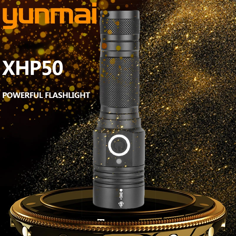 Xhp50 1474 светодиодный фонарик usb зарядка растягивающийся зум ударопрочный