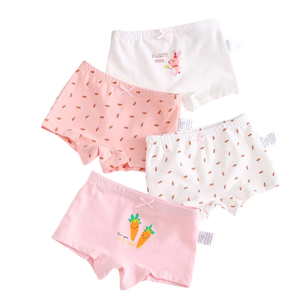 De los ni&ntilde;os las bragas de algod&oacute;n de la ropa interior de los ni&ntilde;os calzoncillos nubes Corona de amor zanahorias paraguas corta de dibujos animados de 4 unids/lote-3