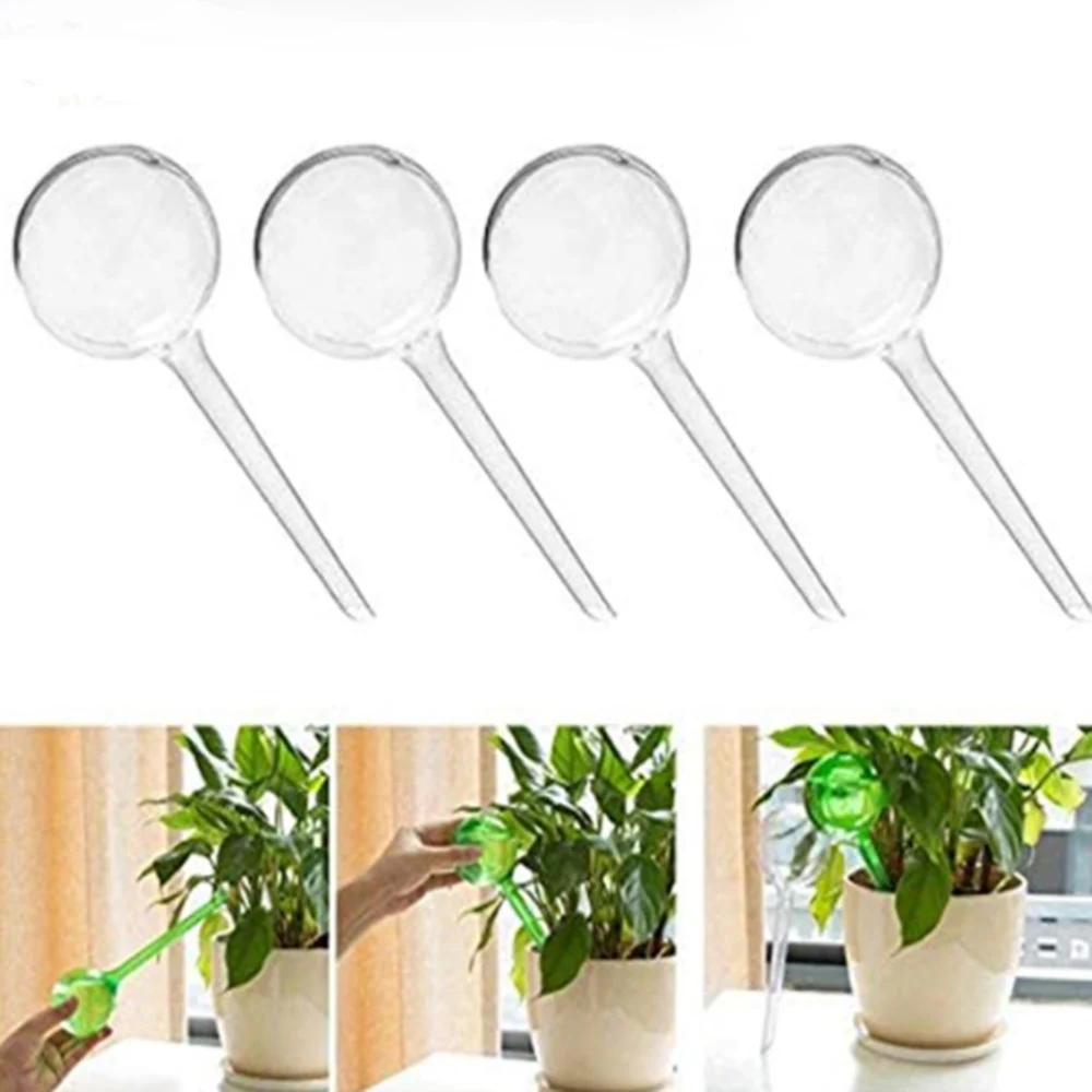 

5pcs Automatic Plant Self Watering Water Feeder Plastic PVC Ball Plant Flowers Water Feeder Indoor Outdoor Watering Cans