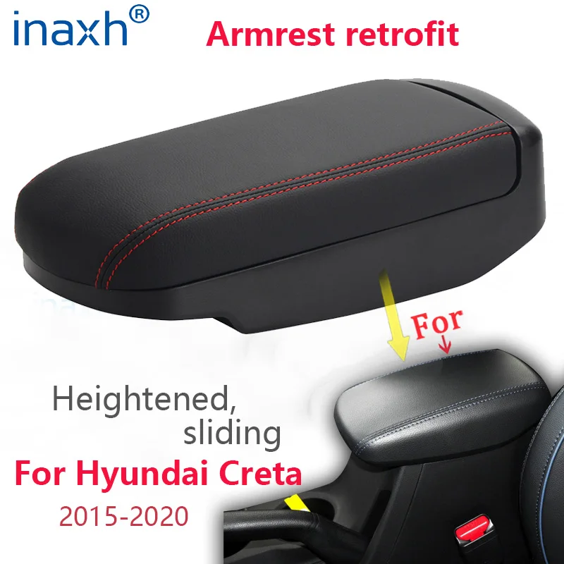 For Hyundai Creta Armrest box IX25 2015-2020 lengthen heighten Lossless retrofit support decoration car accessories