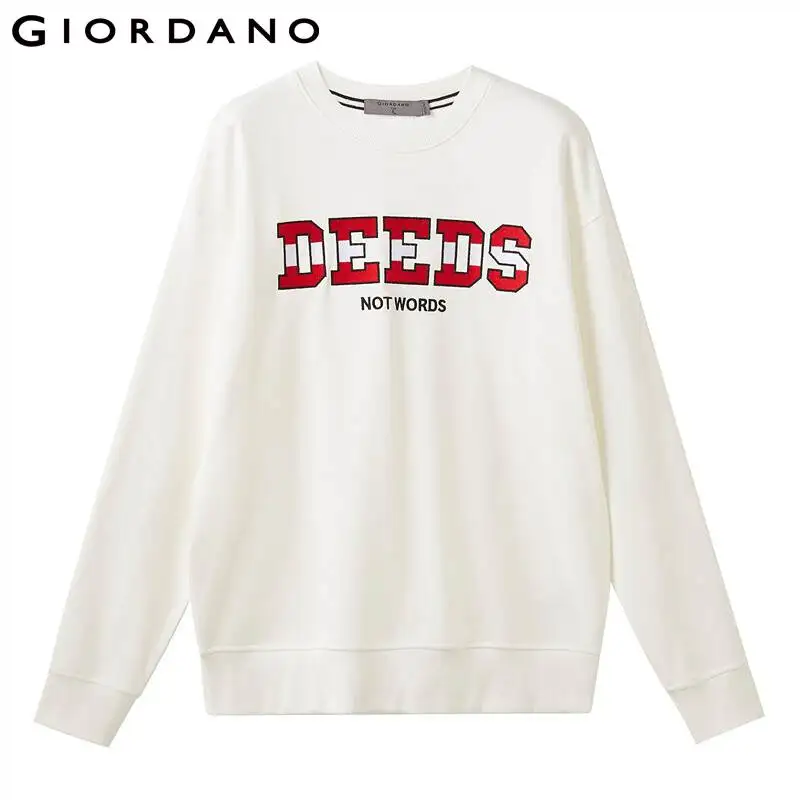 Джемпер Giordano мужской в рубчик с вышивкой длинным рукавом 01020791 | Мужская одежда
