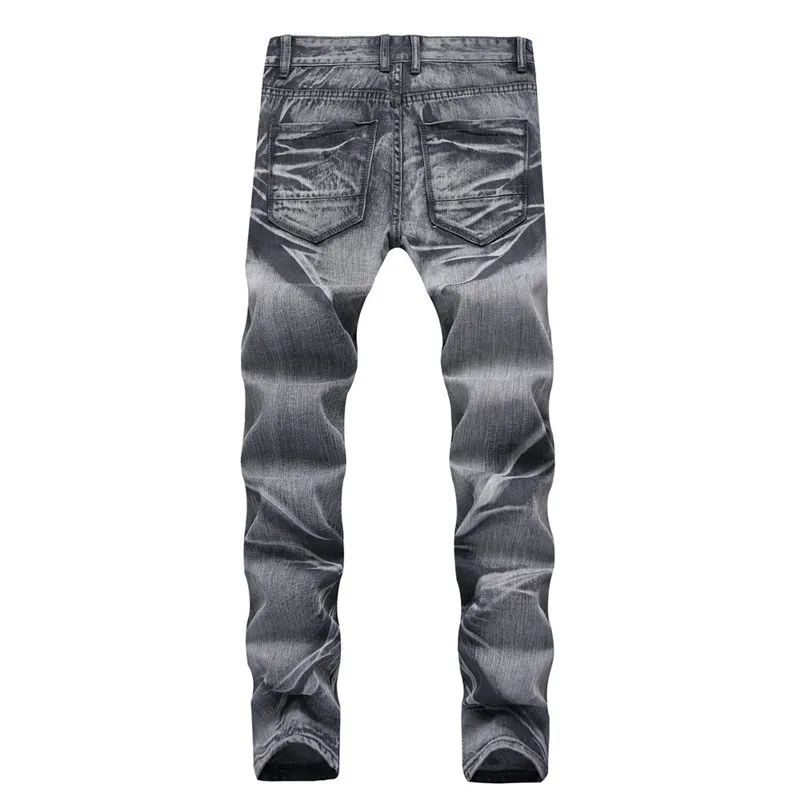 KIMSERE Мужская Мода Рваные Джинсы Брюки Марка NEW fashion Hi Street Винтаж потертые