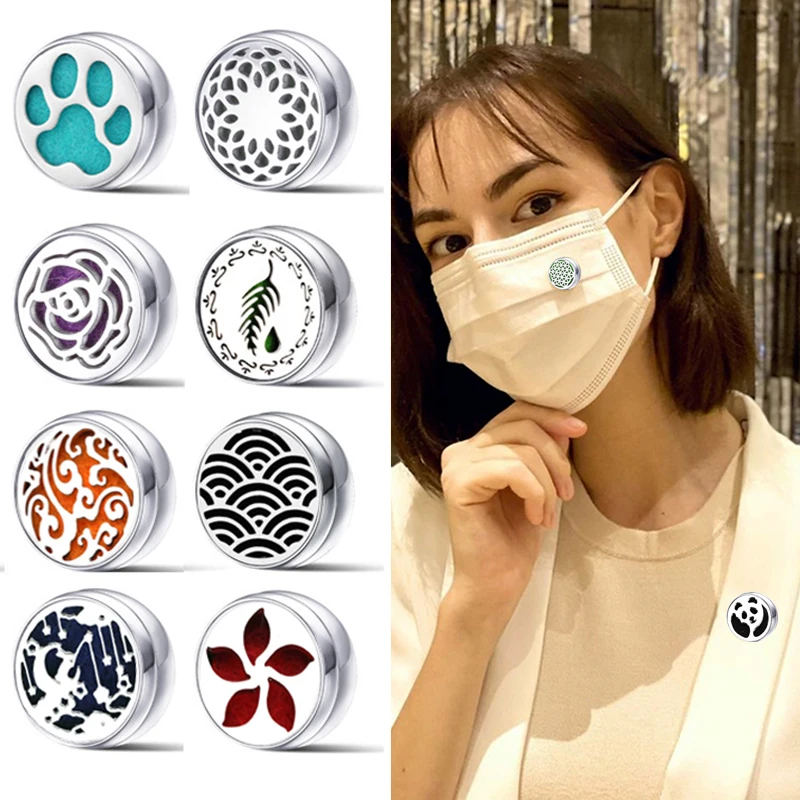 

New 12mm Aromatherapy Face Diffuser Clip High Quality Essential Oil Locket Buckle For Unisex Cuff and Collar Brooch Jewelry Gift