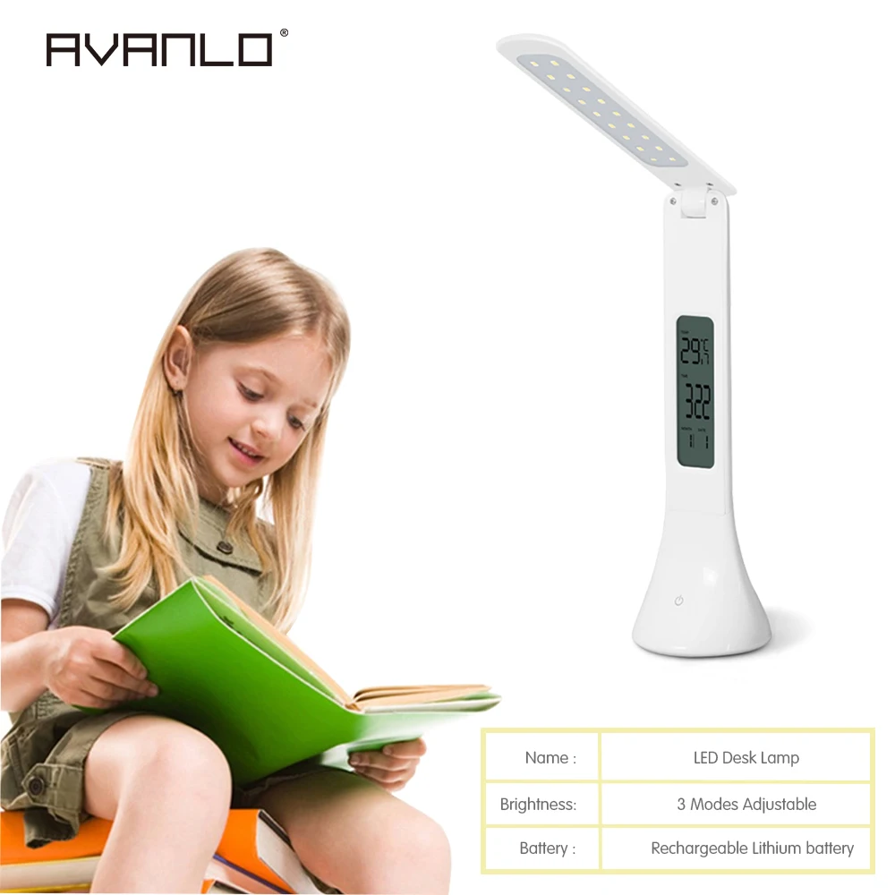 Складная сенсорная настолная лампа 3 х уровневый с регулируемой яркостью для