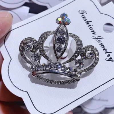 Винтажные хрустальные цветы кулон камея брошь булавки в античном золотом или античном серебряном цвете для женщин - Окраска металла: L