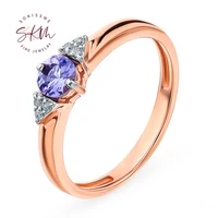 skm tanzanite rings vintage rings for women 14 rose gold brand designer engagement wedding rings designer luxury fine jewelry