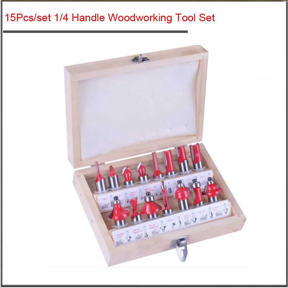 12 15 шт. набор HSS деревянная коробка деревообрабатывающие фрезы 1/2 1/4 'ɶ 8 мм