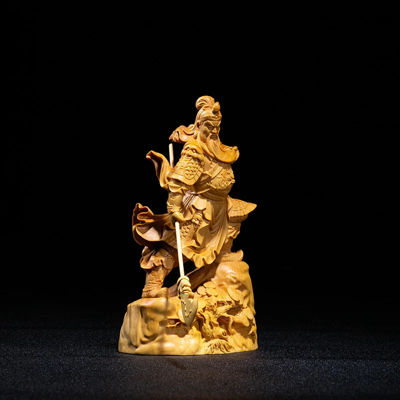 Bodhisattva статуя Гуань Юя три царства Guandi Будды из цельного дерева фэн шуй украшения