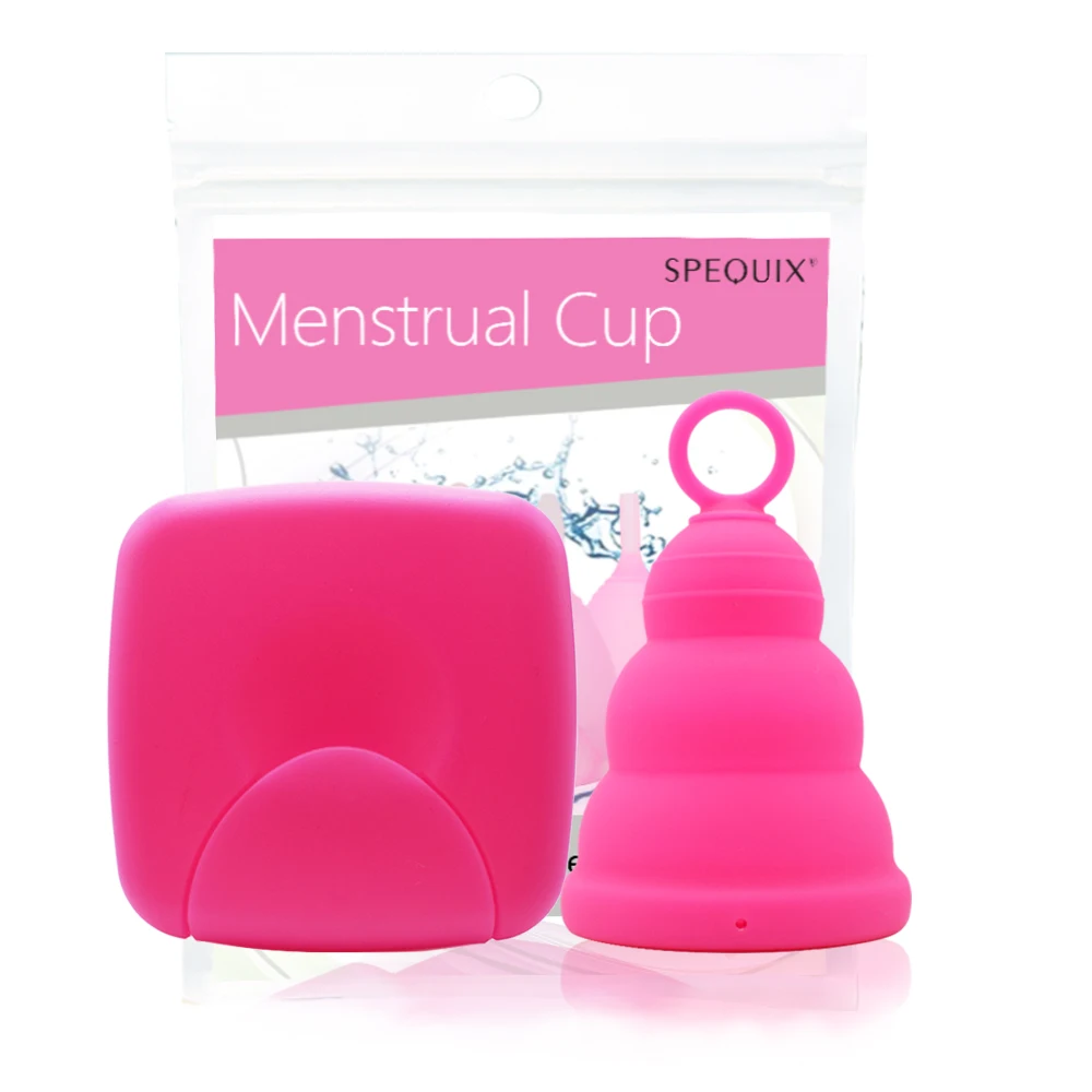

dropshipping Silicone Foldable Menstrual Cup Feminine Hygiene Reusable Period Cups For Menstrual Disc Cup with Traval Box