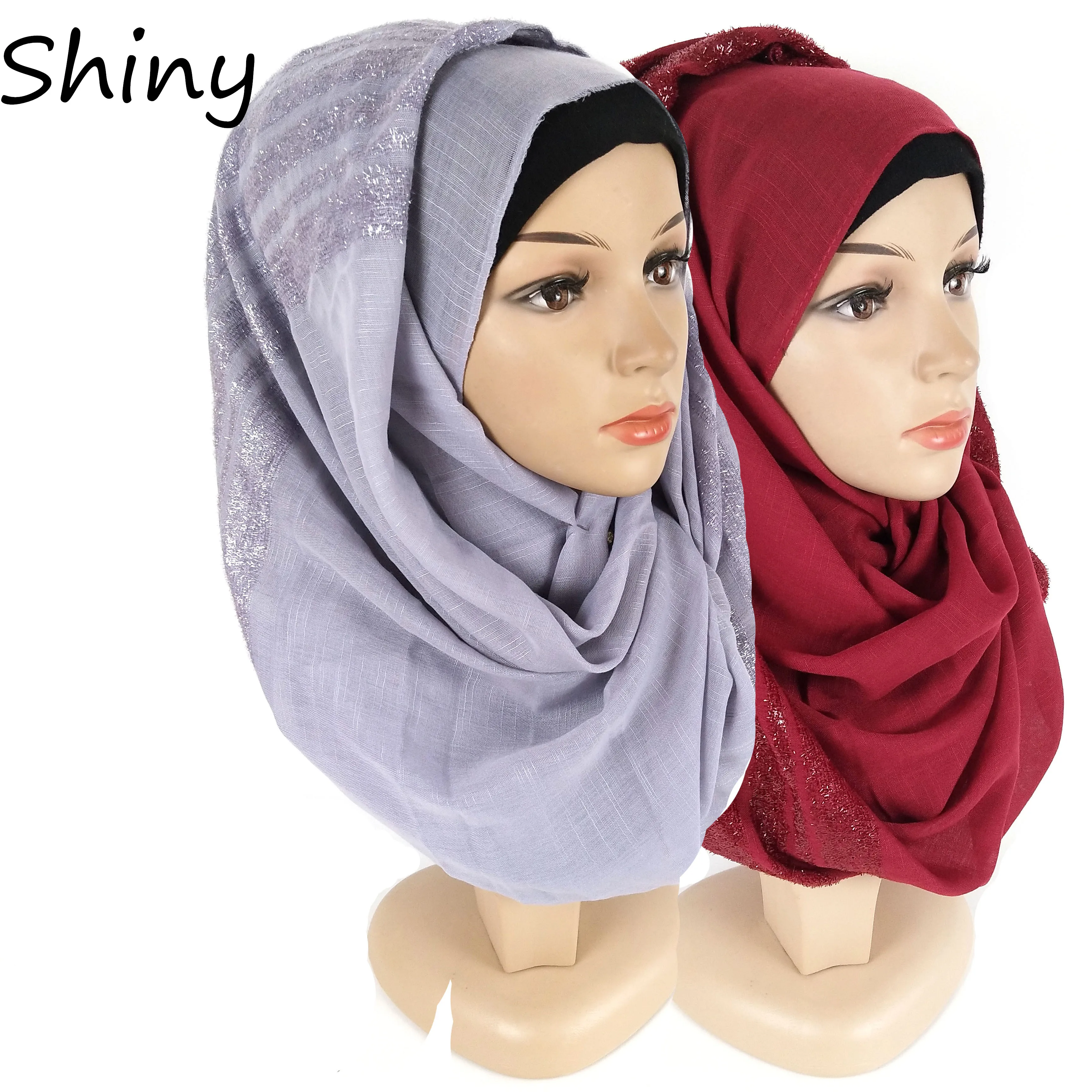 

J9 10pcs Shiny Crinkled hijab Wrinkle scarf Bubble cotton viscose scarf Crinkle Plain Shawl muslim Head Hijab Scarf bandana