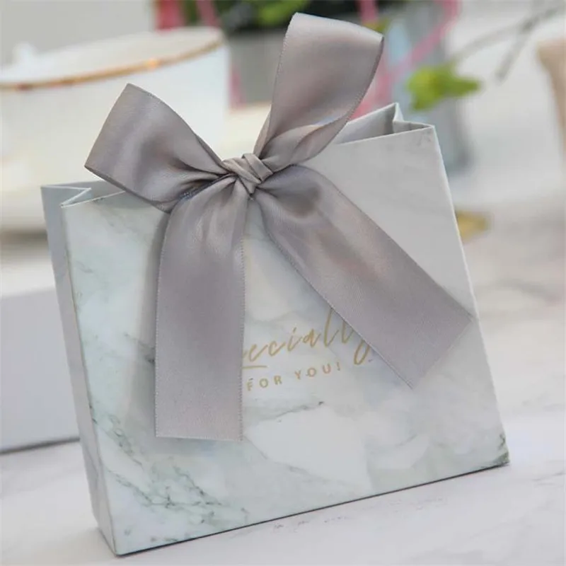 

Creative European Grey Marble Lines Candy Bag Box for Party Table Decoration/Event Party Supplies/Wedding Favours Gift Boxes