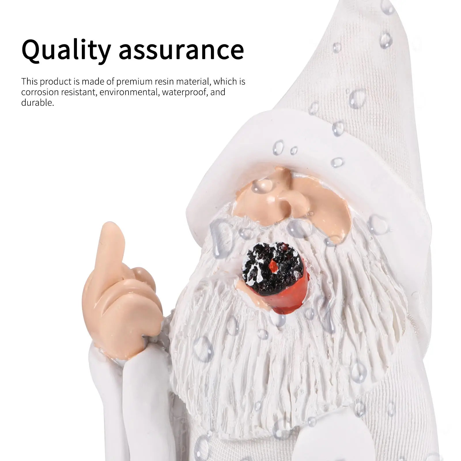 Полимерные уличные украшения для сада среднего пальца карликовые белые бороды