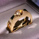 Модный Европейский стиль, Стиль любовь кольца с настоящими Австрийскими кристаллами, ювелирные изделия классический женский, золотого цвета обручальные обручальное кольцо для женщин вечерние подарок