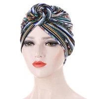 new bohemia spiral headdress hat multicolor baotou small hat muslim hat chemotherapy cap headdress for womens hair accessories