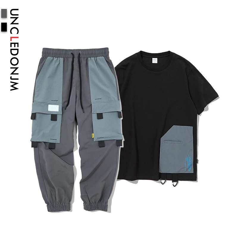 UNCLEDONJM футболка с цветными блоками Мужская забавная Лоскутная спортивный костюм