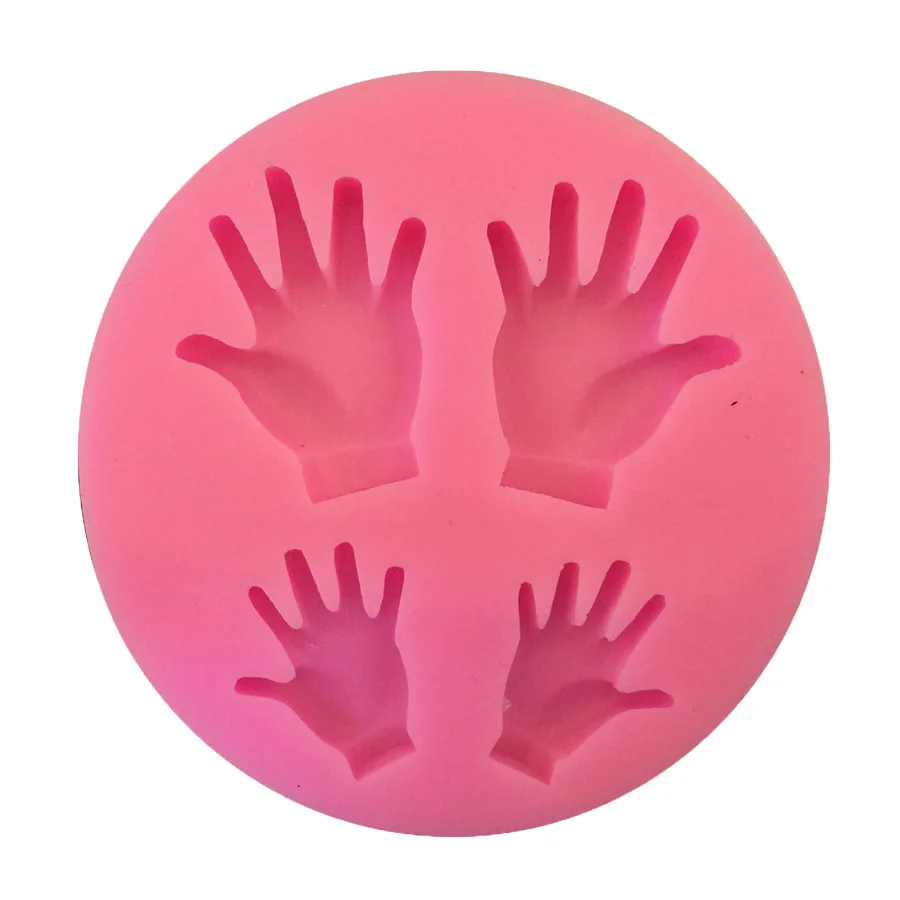 

4 palm shape silicone mold cake baking tool M157