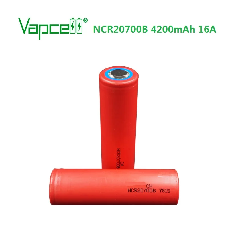 Vapcell 100% оригинал NCR20700B 4200mah 16A Высокая емкость 3 7 V Li lon перезаряжаемый 20700 фонарик