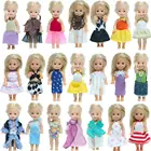 Мини-одежда, 5 шт. в ассортименте, милая повседневная одежда, юбка, жилет, шорты, аксессуары, одежда для сестры Барби, для куклы Келли, 4 дюйма