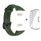 Сменный ремешок для Huawei Band 6, силиконовый ремешок для часов Honor Band 6, ремешок с ТПУ, защитный чехол на весь экран