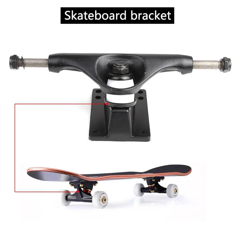 

2Pcs Generic 5 Inch Skateboard Truck Bracket Four-Wheel Skateboard Bridge Alloy Longboard Bracket Skate Trucks Accessories