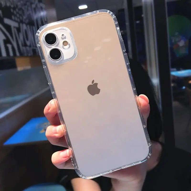 

Fashion Gradient translucent Phone Case Transparent for iPhone 11 12 mini pro 8 7 6 6S XS MAX Plus X 5S SE 2020 XR