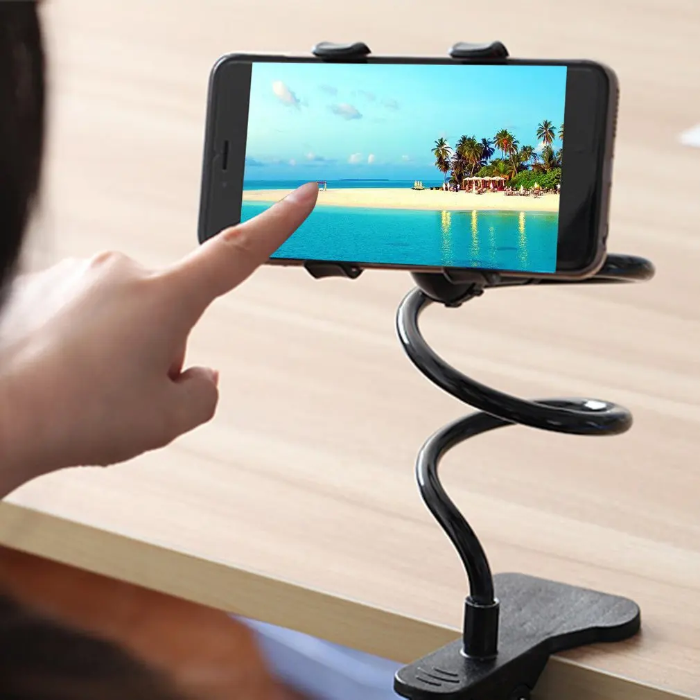 360 universal mobile phone holder lazy holder bracket desk table flexible mount stand arm clip cell support wholesale free global shipping