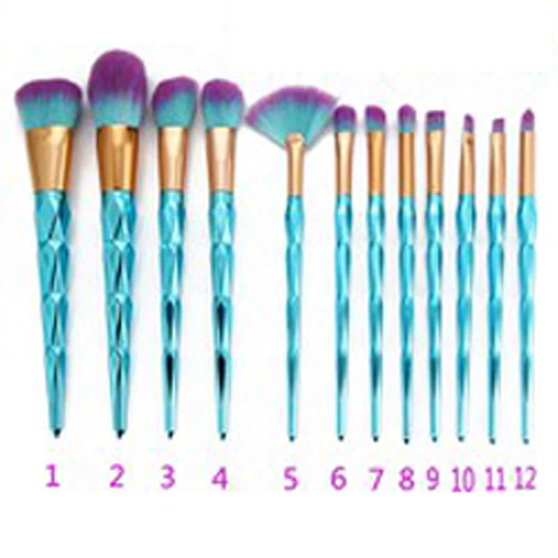 

1PC Women Makeup Brushes Multifunction Foundation Powder Blush Eyeshadow Face Blue Make-up Brushes Women Beauty Cosmetic Tool