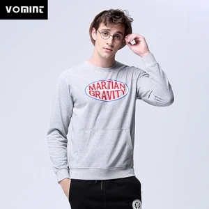 Мужской пуловер с круглым вырезом и длинным рукавом, с принтом