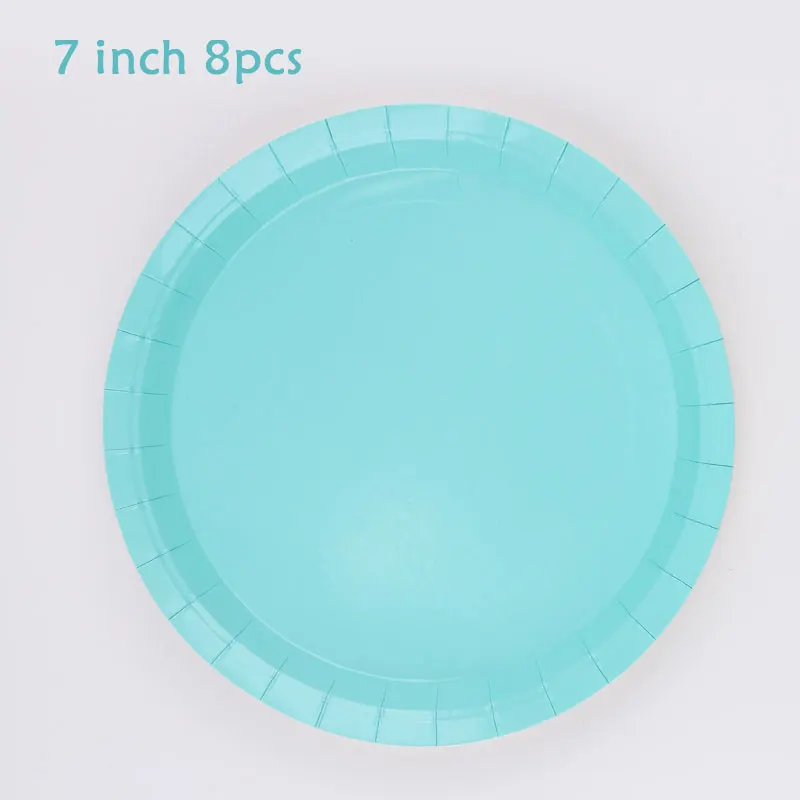 

40Pcs Sky Blue Ice Cream Party Decoration Tableware Decoracion Nio Plate Cup Paper Towel Straw Tablecloth Party Birthday