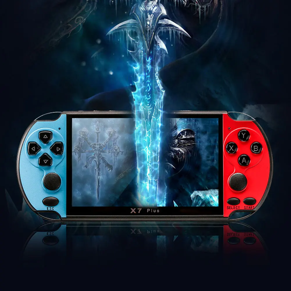 X7 Plus музыкальная перезаряжаемая портативная игровая консоль с двумя клавишами HD