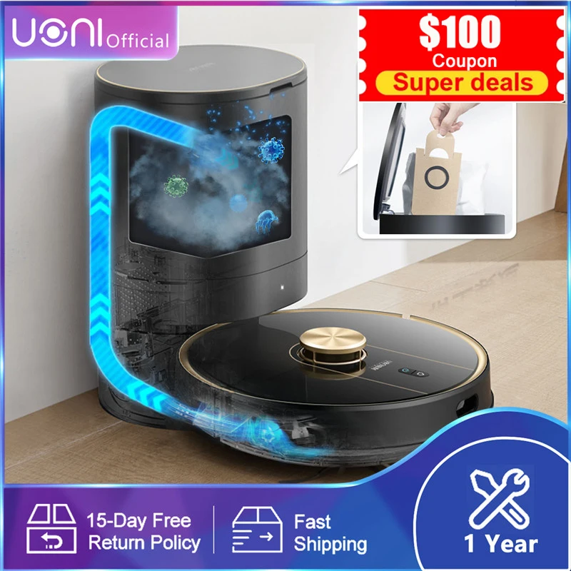 

Робот-пылесос Uoni V980Plus с автоматической зарядкой и мешком