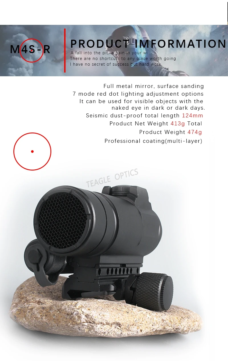 Охотничий красный точечный оптический прицел Comp M4 Aimpoint M4 красный точечный прицел Коллиматорный прицел для страйкбола прицел Caza Охота оптический прицел прице калиматорный прицел Kolimator калиматор