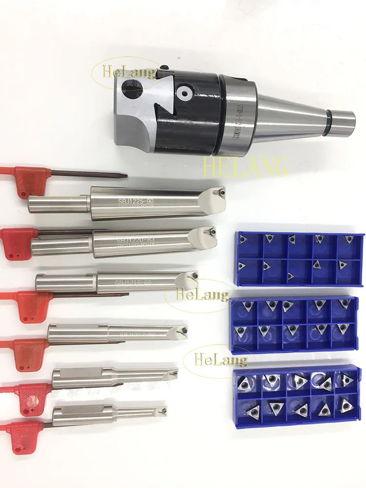 New NT30 Arbor & F1 -12 50mm boring head shank 12mm 6pcs borng bars + 10pcs carbide inserts | Boring Tool